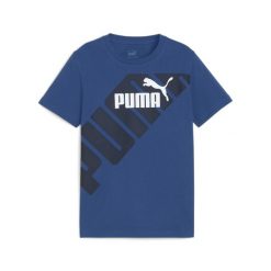 Puma Koszulka Power Graphic 67925414. Niebieskie bluzki damskie Puma, bez wzorów, sportowe, bez kołnierzyka, bez ramiączek. Za 66.99 zł.