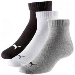 Skarpety unisex Puma QUARTER 3-PACK. Białe skarpetki damskie Puma, bez wzorów. Za 44.99 zł.