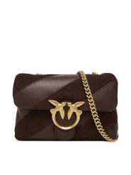 PINKO Torebka Love Puff Mini Cl AI 25-26 PLTT 100039 A2JY Brązowy. Brązowe torebki wieczorowe damskie Pinko, bez wzorów, ze skóry, bez dodatków. Za 1,259.00 zł.