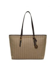 MICHAEL Michael Kors Torebka Quinn 30T5AQNT9O Brązowy. Brązowe shopper bag MICHAEL Michael Kors, bez wzorów, ze skóry, bez dodatków. Za 889.99 zł.