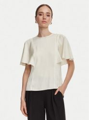 MICHAEL Michael Kors Bluzka MT6411QAYJ Kremowy Regular Fit. Białe bluzki damskie MICHAEL Michael Kors, bez wzorów, z syntetyku, bez kołnierzyka, bez ramiączek. Za 789.99 zł.