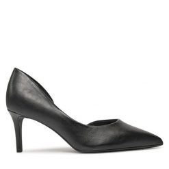 Szpilki Tamaris. Czarne szpilki damskie Tamaris, bez wzorów, bez obcasa, na szpilce, bez zapięcia. Za 229.99 zł.