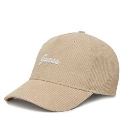 Czapka z daszkiem Guess. Brązowe czapki z daszkiem damskie Guess, z aplikacjami. Za 129.99 zł.