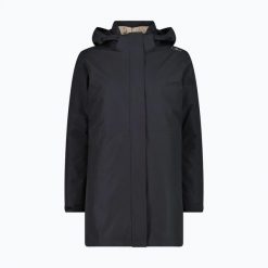 Płaszcz przeciwdeszczowy damski CMP 36Z2026D Zip Hood Parka. Szare płaszcze damskie CMP, bez wzorów, z materiału, z kapturem. Za 689.99 zł.