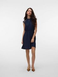 Vero Moda Sukienka w kolorze granatowym rozmiar: M. Niebieskie sukienki damskie Vero Moda, bez wzorów, z koronki, bez ramiączek. Za 109.78 zł.