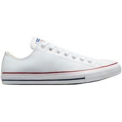 Trampki Converse Chuck Taylor Ox Leather, Dla obu płci. Białe obuwie sportowe casual damskie Converse, ze skóry, bez zapięcia. Za 490.00 zł.