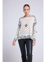 Maison Héritage Cashmere Kaszmirowy sweter w kolorze kremowym rozmiar: L. Brązowe swetry klasyczne damskie Maison Héritage Cashmere, l, z kaszmiru, bez kołnierzyka. Za 480.90 zł.