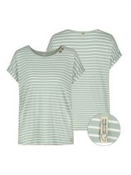 Sublevel Koszulka w kolorze zielono-białym rozmiar: M. Białe bluzki damskie Sublevel, m, bez wzorów, z bawełny, bez kołnierzyka, bez ramiączek. Za 44.09 zł.