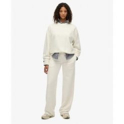 Bluza damska Superdry Studios. Białe bluzy damskie Superdry, bez wzorów, bez kaptura. Za 288.40 zł.