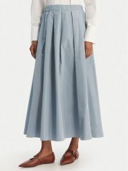 Weekend Max Mara Spódnica trapezowa Formica 2615101072 Błękitny Regular Fit. Niebieskie spódnice damskie Weekend Max Mara, bez wzorów, z bawełny. Za 1,049.00 zł.