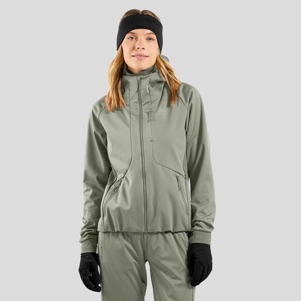 Kurtka przeciwwiatrowa Odlo Jacket ZEROWEIGHT WINDPROOF X WARM. Brązowe kurtki damskie ODLO, l, bez wzorów, z elastanu, z kapturem. Za 645.45 zł.