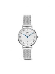 Daniel Wellington Zegarek Petite Roman Numerals DW00100858 Srebrny. Szare, analogowe zegarki damskie Daniel Wellington, srebrne. Za 749.99 zł.