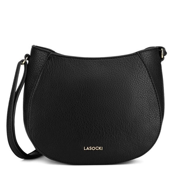 Torebka Lasocki. Czarne listonoszki damskie Lasocki, bez wzorów, bez dodatków. Za 179.99 zł.