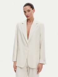 Calvin Klein Marynarka K20K208240 Beżowy Regular Fit. Brązowe marynarki i żakiety damskie Calvin Klein, bez wzorów, z syntetyku. Za 629.99 zł.