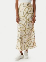 Tommy Jeans Spódnica maxi Chain Print DW0DW22298 Beżowy jasny Slim Fit. Brązowe spódnice damskie Tommy Jeans, xl, bez wzorów, z jeansu, maxi. Za 409.99 zł.