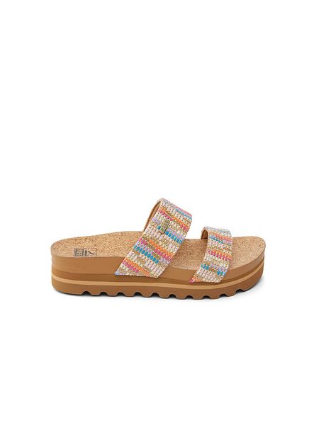 Reef Klapki "Cushion Vista" ze wzorem rozmiar: 38,5. Klapki damskie Reef, bez wzorów, z bawełny, z otwartym noskiem, bez obcasa, na platformie, bez zapięcia. Za 167.67 zł.