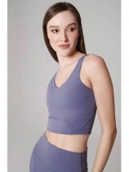 Onamaste Top sportowy "Mantra" w kolorze fioletowym rozmiar: L/XL. Różowe koszulki sportowe damskie Onamaste, l, bez wzorów, bez ramiączek, outdoorowe. Za 126.99 zł.