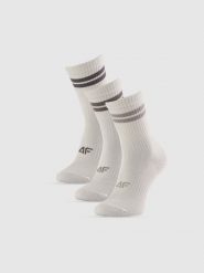4F Skarpetki długie (3-pack) damskie - białe 39-42. Białe skarpetki damskie 4F, bez wzorów. Za 69.99 zł.