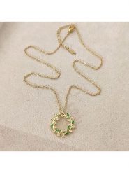 Nakkash Pozłacany naszyjnik z zawieszką - dł. 42 cm rozmiar: onesize. Zielone naszyjniki damskie Nakkash, z cyrkonią, pozłacane. Za 96.60 zł.