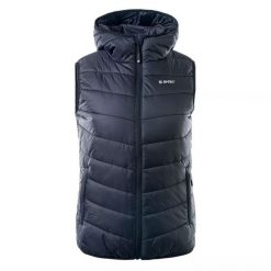 Kamizelka damska pikowana Hi-Tec Lady Solnis - czarna, Rozmiar S. Czarne kamizelki damskie Hi-tec, na jesień, s, bez wzorów, bez kaptura. Za 134.99 zł.