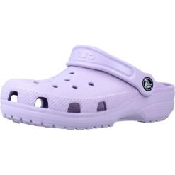 Sandały CROCS CLASSIC CLOG K Fioletowy. Fioletowe sandały damskie Crocs, bez wzorów, z gumy, bez obcasa, bez zapięcia. Za 188.99 zł.
