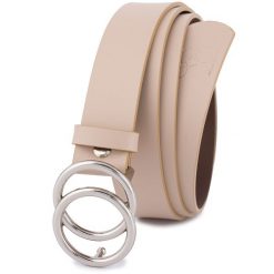 Pasek skórzany BELTIMORE ecru B08 r.95-110 cm. Paski damskie bez wzorów. Za 49.90 zł.
