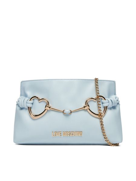 LOVE MOSCHINO Torebka JC4034PP1MLB0712 Błękitny. Niebieskie torebki wieczorowe damskie Love Moschino, bez wzorów, ze skóry, bez dodatków. Za 449.99 zł.