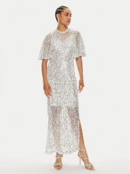 Vila Sukienka wieczorowa Vidance S/S 14103264 Srebrny Regular Fit. Szare sukienki damskie Vila, bez wzorów, z syntetyku, wizytowe, bez ramiączek. Za 189.99 zł.