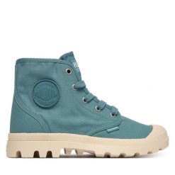 Trapery Palladium. Niebieskie trapery damskie Palladium, bez zapięcia. Za 379.99 zł.