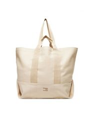 Tommy Jeans Torebka Tjw Tote Edition Canvas AW0AW17542 Beżowy. Brązowe shopper bag Tommy Jeans, bez wzorów, z jeansu, bez dodatków. Za 299.99 zł.