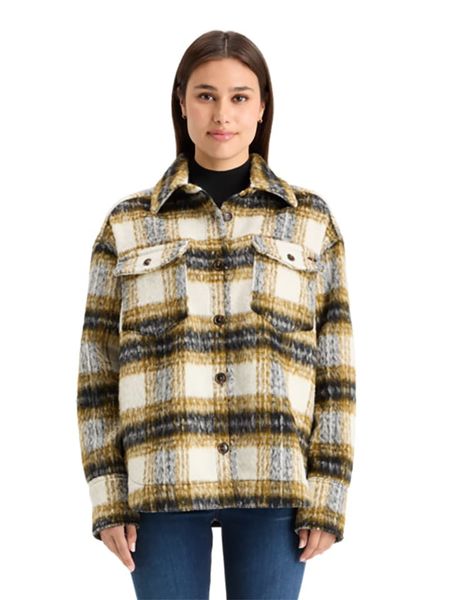 Scotch & Soda Kurtka koszulowa w kolorze beżowo-czarnym rozmiar: S. Brązowe kurtki damskie Scotch & Soda, s, bez wzorów, z wełny, bez kaptura. Za 205.45 zł.