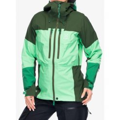 Kurtka GORE TEX damska Haglofs Spitz GTX PRO Jacket. Zielone kurtki damskie Haglöfs, bez wzorów, z gore-texu, bez kaptura. Za 1,814.99 zł.