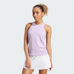 Koszulka Club Tennis Climacool Tank. Czerwone koszulki damskie Adidas, l, bez wzorów, bez kołnierzyka, bez ramiączek. Za 149.00 zł.