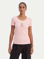 Fracomina T-Shirt FP26ST3001J42701 Koralowy Slim Fit. Pomarańczowe t-shirty damskie Fracomina, l, bez wzorów, z syntetyku, bez kołnierzyka. Za 229.99 zł.