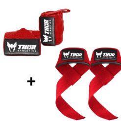 Paski do podnoszenia i opaski na nadgarstki 60 cm (Ekstra Mocny) zestaw Czerwony. Białe paski damskie THOR ATHLETICS, bez wzorów, z bawełny. Za 140.00 zł.