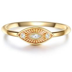 Glanzstücke München Srebrny pierścionek srebro wysokiej próby Cyrkonia żółte złoto Pierścionki 1 ct Damski. Szare pierścionki damskie Glanzstücke München, z cyrkonią, srebrne. Za 199.99 zł.