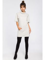 Be Wear Sukienka w kolorze jasnoszarym rozmiar: L/XL. Szare sukienki damskie Be Wear, bez wzorów, bez ramiączek. Za 92.86 zł.