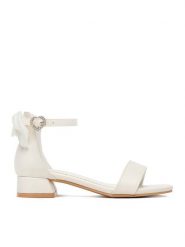 DeeZee Sandały CEO-CM230627-16 Biały. Białe sandały dziewczęce DeeZee, ze skóry, bez obcasa, bez zapięcia. Za 89.99 zł.