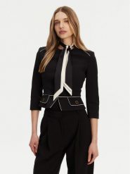 Elisabetta Franchi Marynarka GI-T51-51E2-V560 Czarny Regular Fit. Czarne marynarki i żakiety damskie Elisabetta Franchi, bez wzorów, z syntetyku. Za 1,389.00 zł.