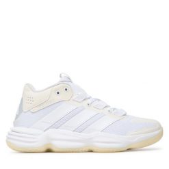 Buty halowe adidas. Białe obuwie sportowe casual damskie Adidas, bez zapięcia. Za 479.99 zł.
