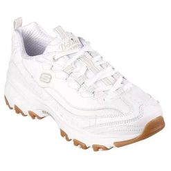 Buty do chodzenia damskie Skechers Damskie D'lites Good. Białe obuwie trekkingowe damskie Skechers, z materiału, bez zapięcia. Za 339.99 zł.