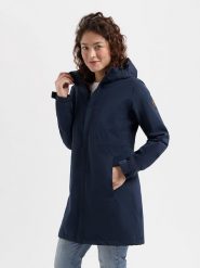 TRAVELIN' Kurtka softshellowa "Amalie" w kolorze granatowym rozmiar: XL. Niebieskie kurtki sportowe damskie Travelin', s, z aplikacjami, ze skóry, bez kaptura. Za 333.03 zł.