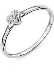 Diamant Exquis Złoty pierścionek z diamentami rozmiar: 52. Szare pierścionki damskie Diamant Exquis, z diamentem, złote. Za 658.88 zł.