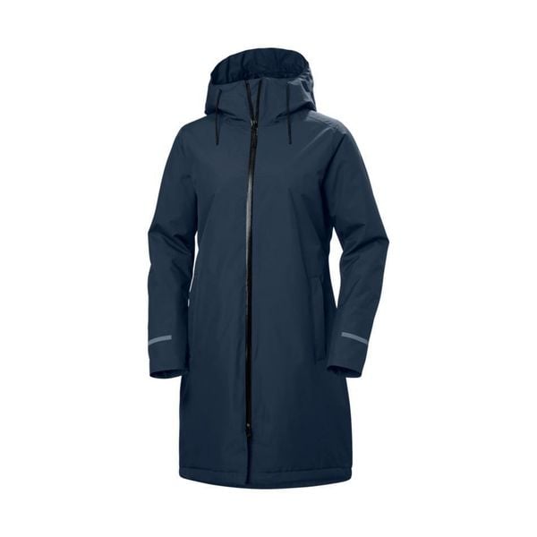 Płaszcz damski z kapturem Helly Hansen Aspire. Niebieskie płaszcze damskie Helly Hansen, xl, bez wzorów, z materiału, z kapturem. Za 800.50 zł.