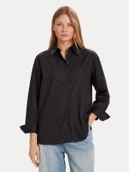 Calvin Klein Jeans Koszula LV044D167G Czarny Relaxed Fit. Czarne koszule damskie Calvin Klein Jeans, xl, bez wzorów, z bawełny, bez kołnierzyka, bez ramiączek. Za 439.99 zł.