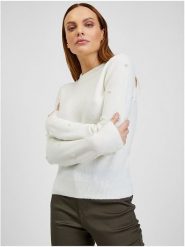 Orsay Sweter w kolorze białym rozmiar: L. Białe swetry klasyczne damskie Orsay, l, bez kołnierzyka. Za 78.99 zł.