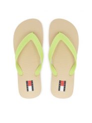 Tommy Jeans Japonki Tjw Logo Summer Sandal EN0EN02979 Żółty. Żółte klapki damskie Tommy Jeans, bez wzorów, z jeansu, bez obcasa, bez zapięcia. Za 129.99 zł.