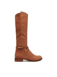 MICHAEL Michael Kors Kozaki 40F6RCFB5S Brązowy. Brązowe kozaki damskie MICHAEL Michael Kors, z materiału, bez obcasa, na płaskiej podeszwie, bez zapięcia. Za 1,239.00 zł.