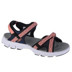 Sandały damskie, Almaak Hiking Sandal. Czerwone sandały damskie CMP, bez wzorów, z gumy, bez obcasa, bez zapięcia. Za 169.99 zł.