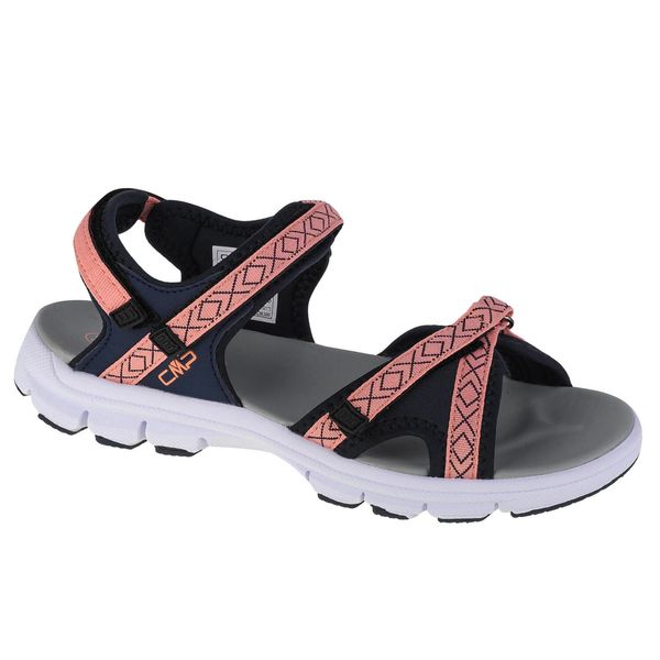 Sandały damskie, Almaak Hiking Sandal. Czerwone sandały damskie CMP, bez wzorów, z gumy, bez obcasa, bez zapięcia. Za 169.99 zł.